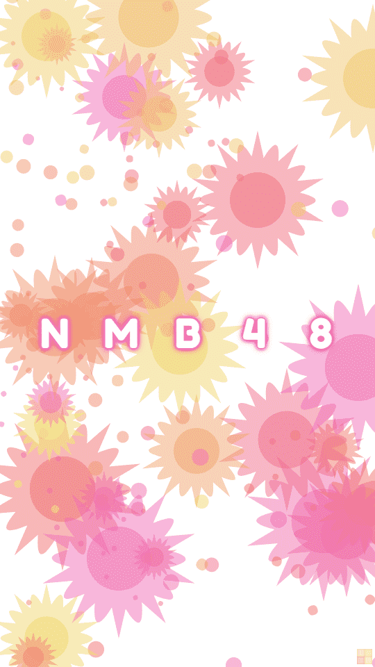 NMB48の花柄の壁紙