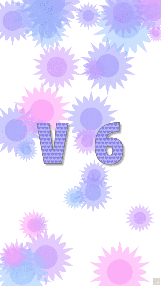 V6の花柄の壁紙