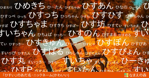 ひすい のかわいいあだ名 ニックネーム なまえの森