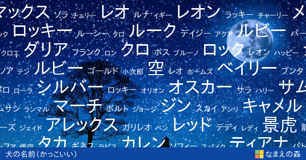 かっこいい犬の名前 ペット名付け なまえの森