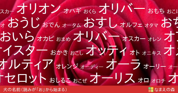 読みが お から始まる犬の名前 男の子 ペット名付け なまえの森
