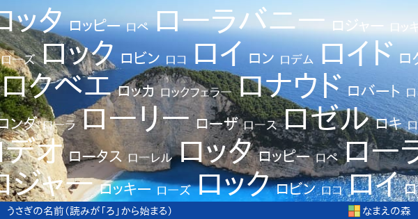 読みが ろ から始まるうさぎの名前 ペット名付け なまえの森